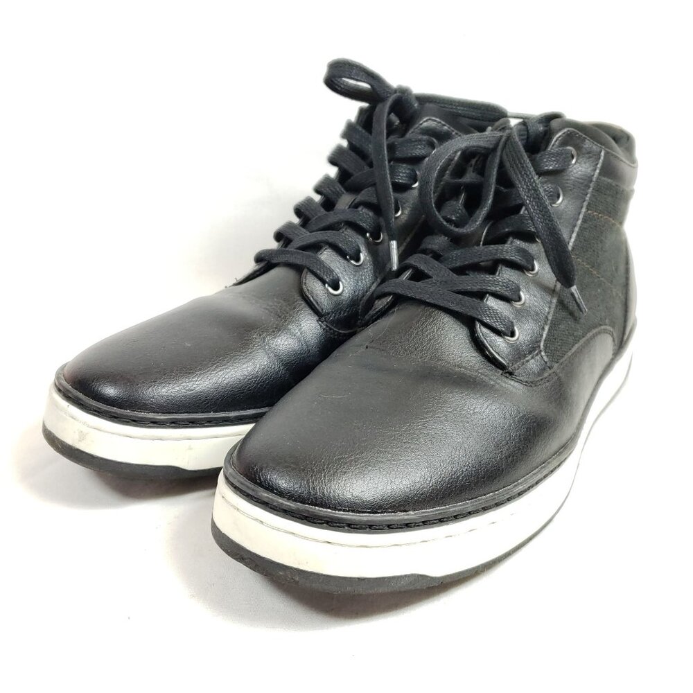 Sonoma Ankle Boots Men's Size 9.5 Black Canvas Vinyl